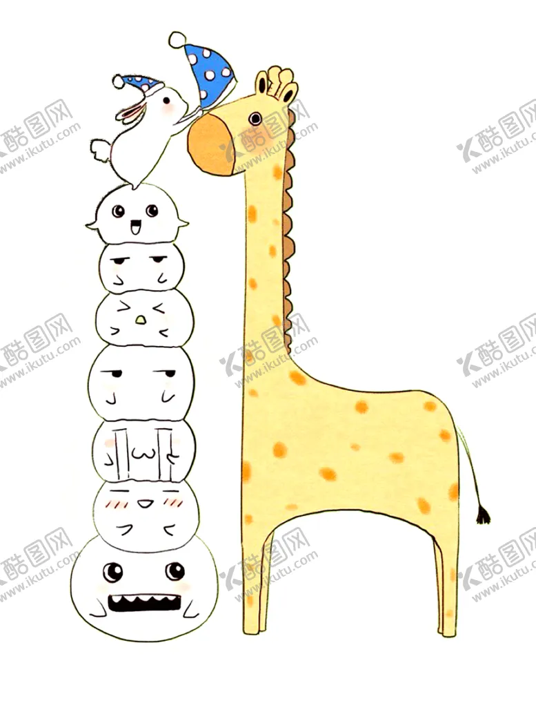 编号：76786905020147004281【酷图网】源文件下载-卡通长颈鹿