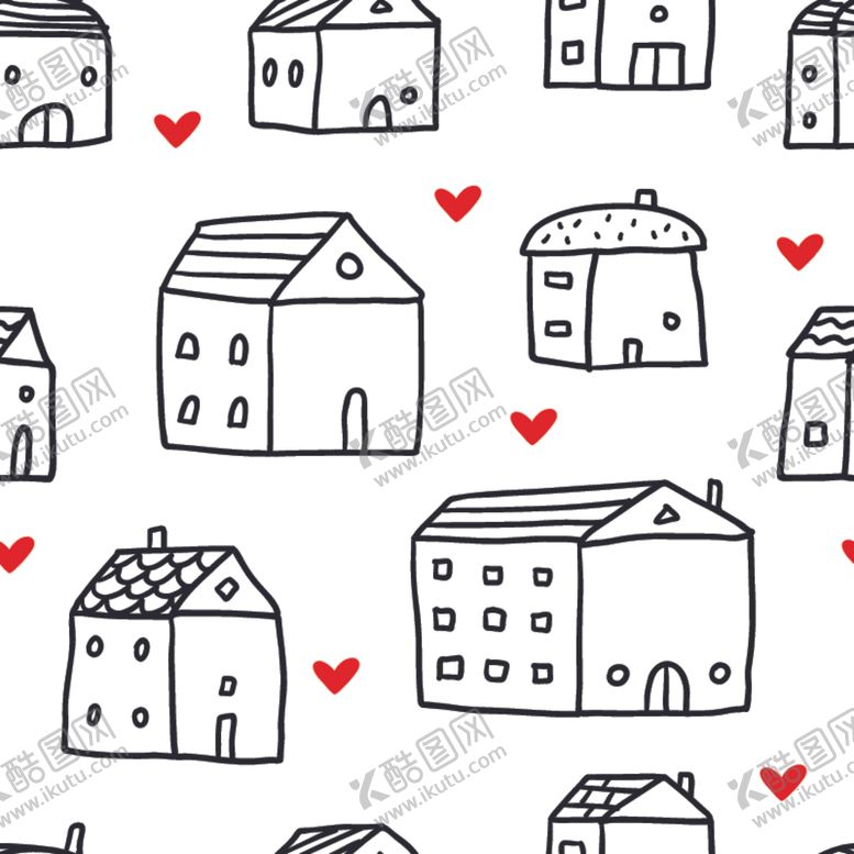 编号：77160510282222102642【酷图网】源文件下载-手绘房屋