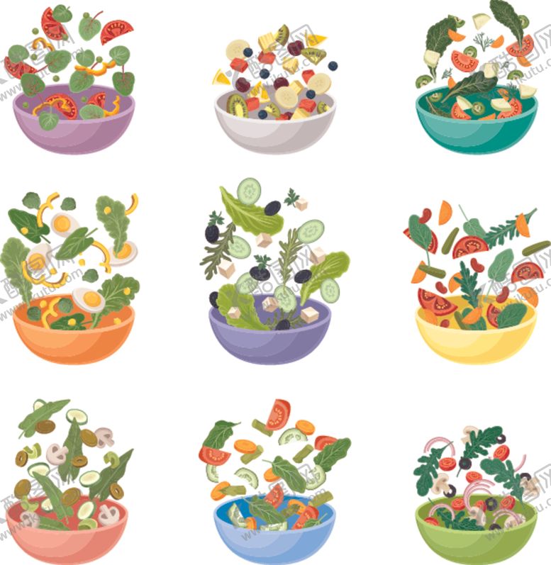 编号：58332904011327318606【酷图网】源文件下载-蔬菜沙拉插图