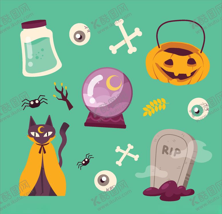 编号：21014409200816412106【酷图网】源文件下载-万圣节元素