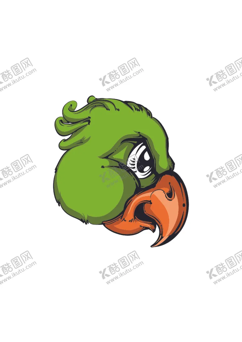 编号：58790107060348295081【酷图网】源文件下载-卡通鹦鹉鸟类头像素材
