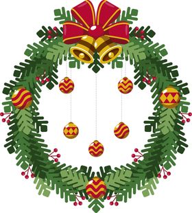 圣诞花环免抠图