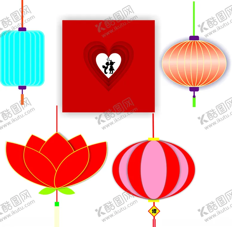 编号：95206504200331063898【酷图网】源文件下载-灯笼剪影风