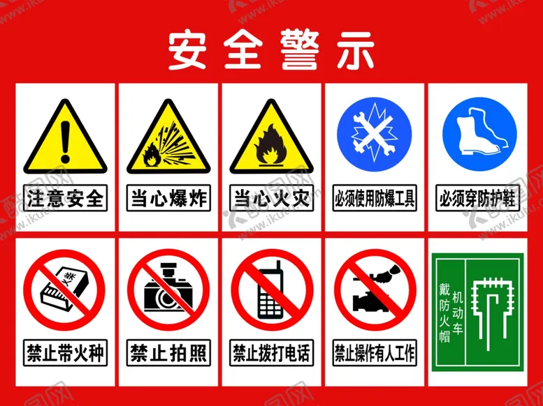 编号：24695402210507107865【酷图网】源文件下载-安全警示牌