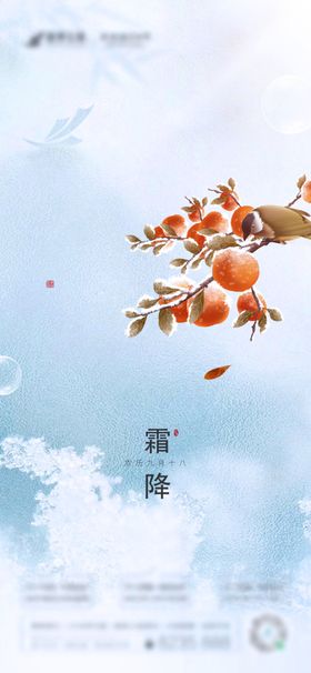 霜降24节气地产节气海报海报冬至