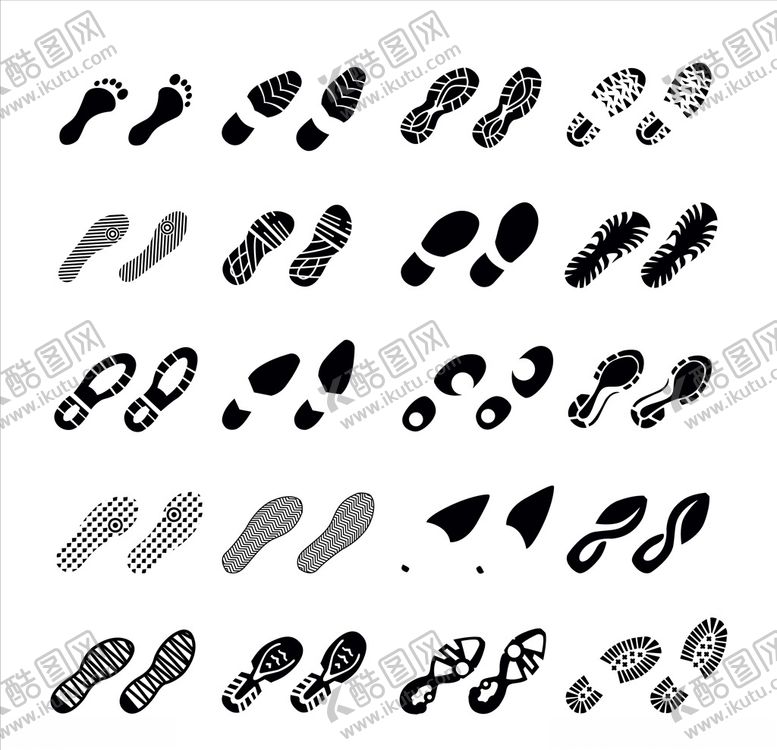 编号：67186309220526126514【酷图网】源文件下载-矢量鞋印