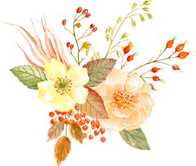水彩花朵装饰