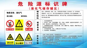 液化气贮存罐区危险源标识牌