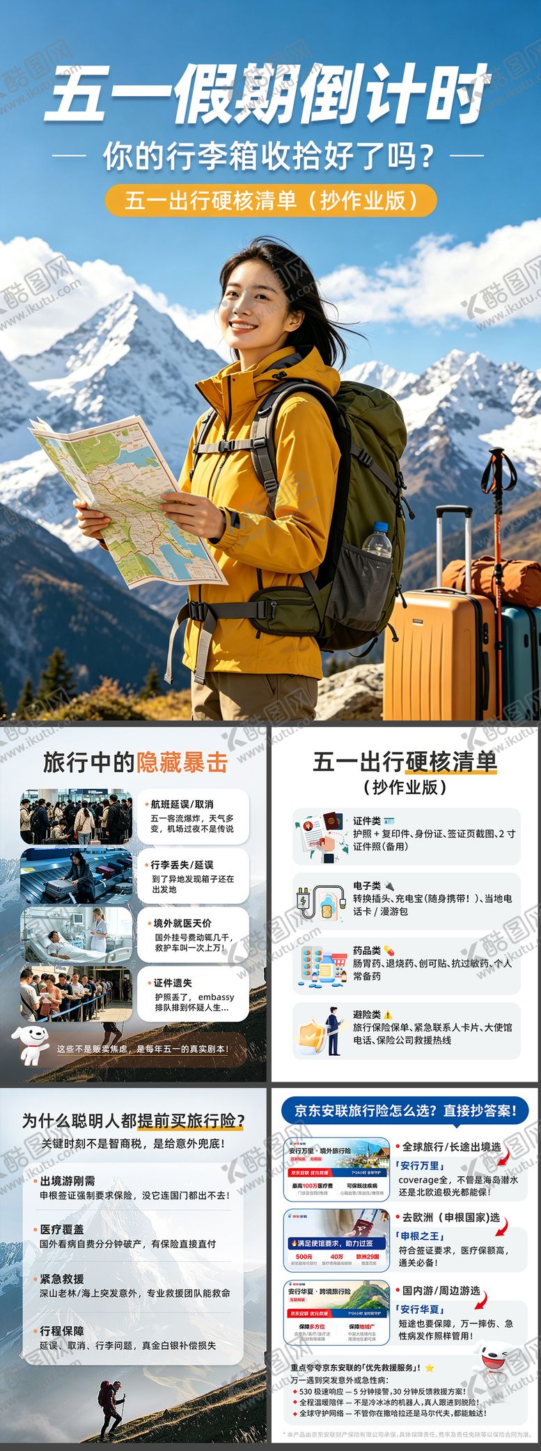编号：87922904290205239963【酷图网】源文件下载-五一买旅行险系列海报