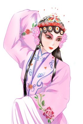京剧手绘插画