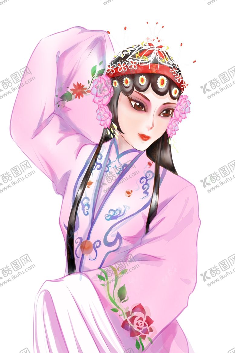 编号：27356907072321152524【酷图网】源文件下载-京剧手绘插画