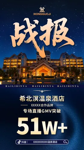 酒店直播战报设计