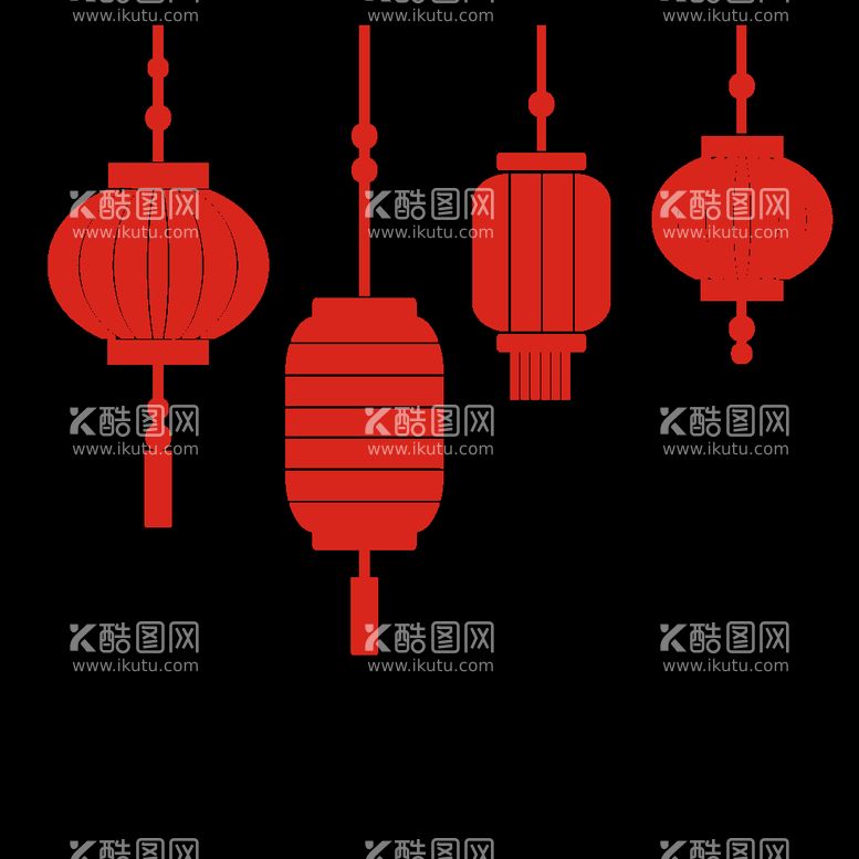 编号：85619010072335384127【酷图网】源文件下载-花灯会 灯笼元素 中国风素材 