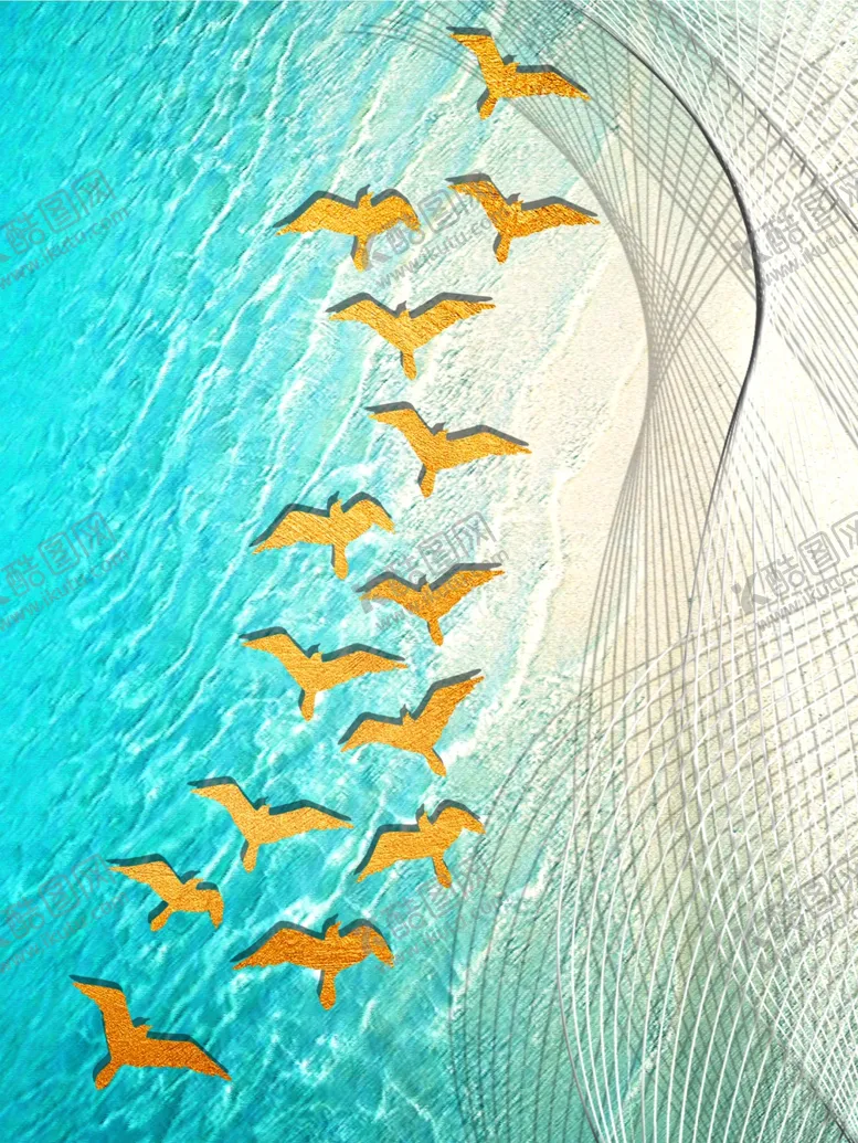 编号：96175709130716078857【酷图网】源文件下载-蓝色简约玄关装饰画