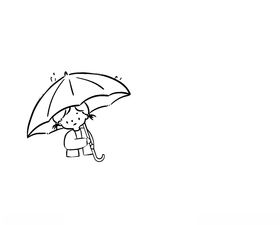 打雨伞的女孩