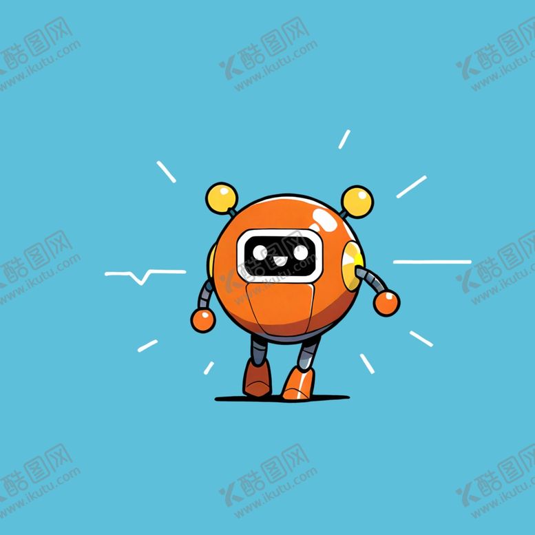 编号：12735803010534426622【酷图网】源文件下载-手绘球球机器人