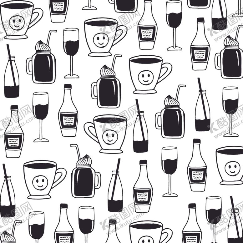 编号：29882009220219335894【酷图网】源文件下载-黑白涂鸦