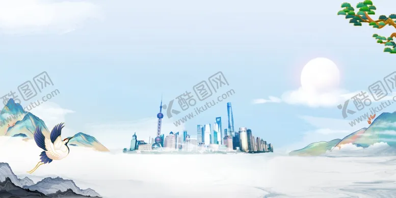 编号：31409204070902346507【酷图网】源文件下载-中国风城市剪影