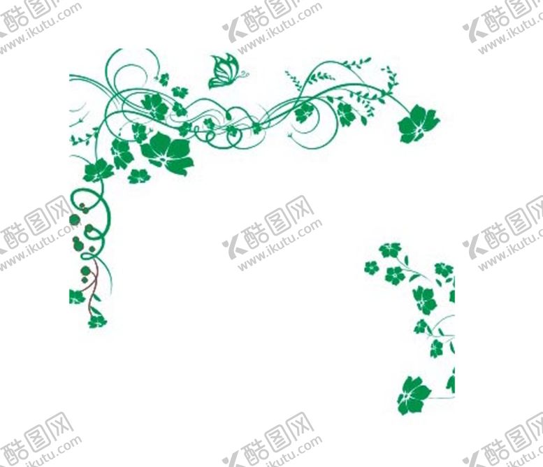 编号：95437010100715322371【酷图网】源文件下载-绿色清新花纹