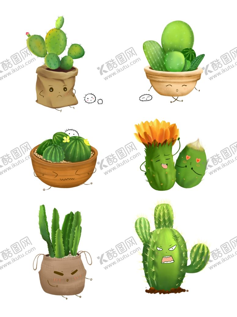 编号：83357909251042255416【酷图网】源文件下载-卡通仙人掌