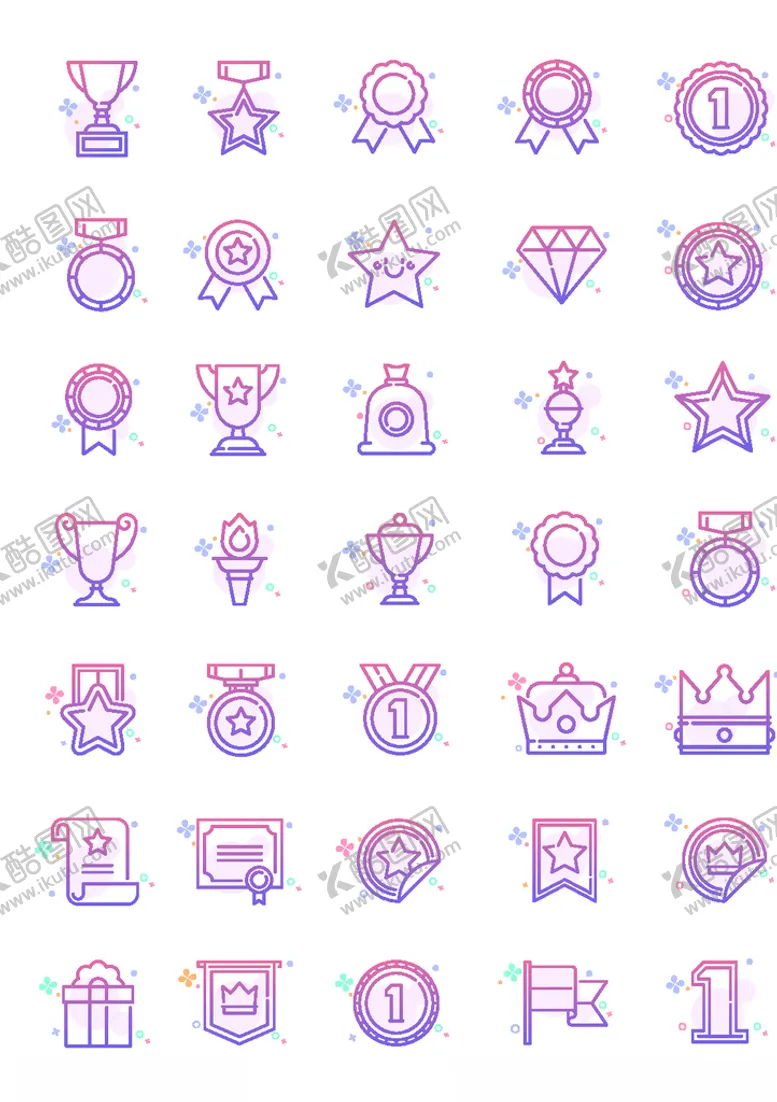编号：57319207140023335109【酷图网】源文件下载-奖杯奖牌icons