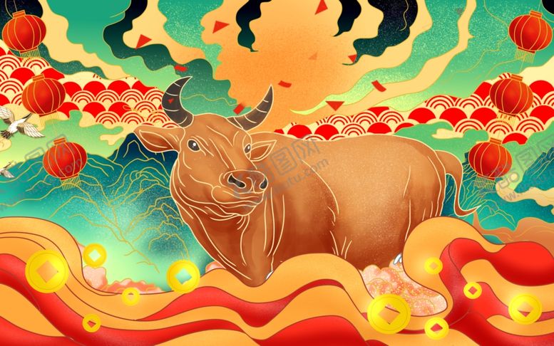 编号：22559205020903253275【酷图网】源文件下载-牛年