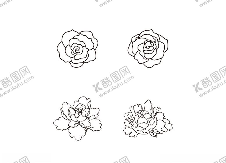 编号：95118009201132312935【酷图网】源文件下载-玫瑰花牡丹花