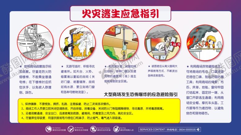 编号：35057907010826139557【酷图网】源文件下载-商场消防知识及逃生