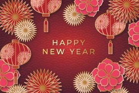 牛新年展板背景