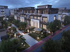 新亚洲联排别墅夜景效果图