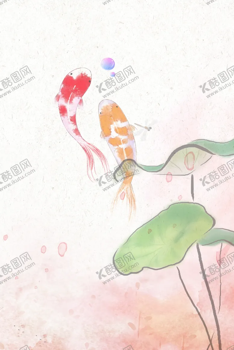 编号：31316206270735095561【酷图网】源文件下载-手绘鲤鱼背景