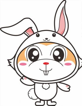 中秋节兔子装扮的老鼠