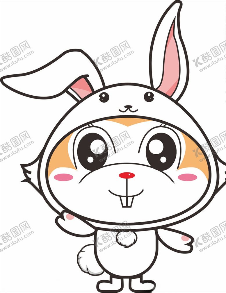 编号：45192705060001549017【酷图网】源文件下载-中秋节兔子装扮的老鼠