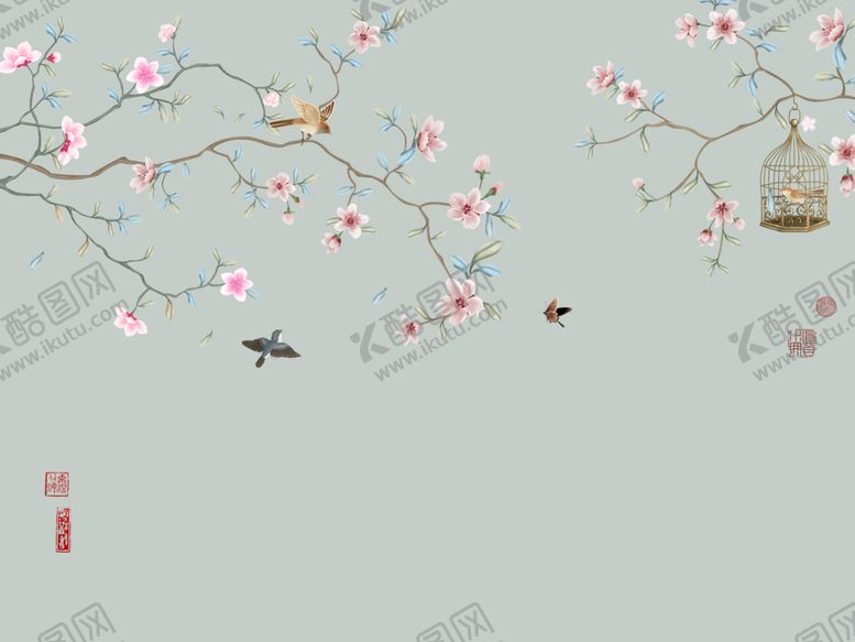 编号：87946801291709488425【酷图网】源文件下载-国风花鸟