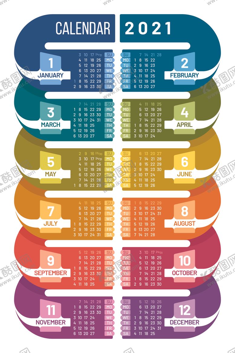 编号：55862306301555171529【酷图网】源文件下载-2021日历