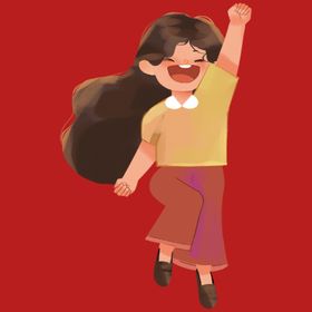 手绘女孩女人