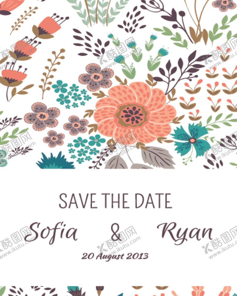 编号：96685110110258514048【酷图网】源文件下载-北欧创意森系花纹图案