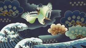 仙鹤插画