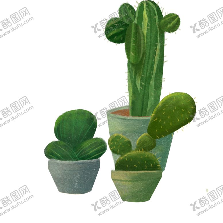 编号：14185310102313141780【酷图网】源文件下载-仙人掌植物插画卡通海报素材