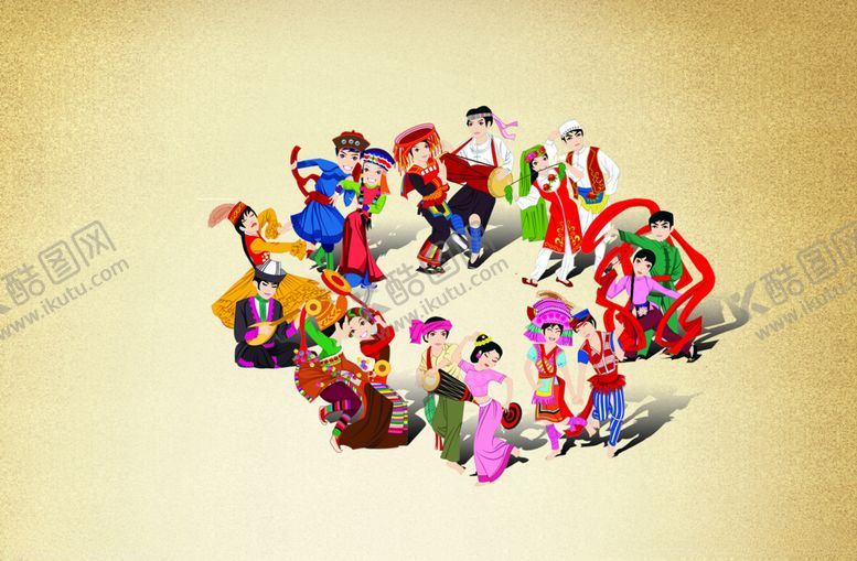 编号：39009809090455489844【酷图网】源文件下载-民族大团结