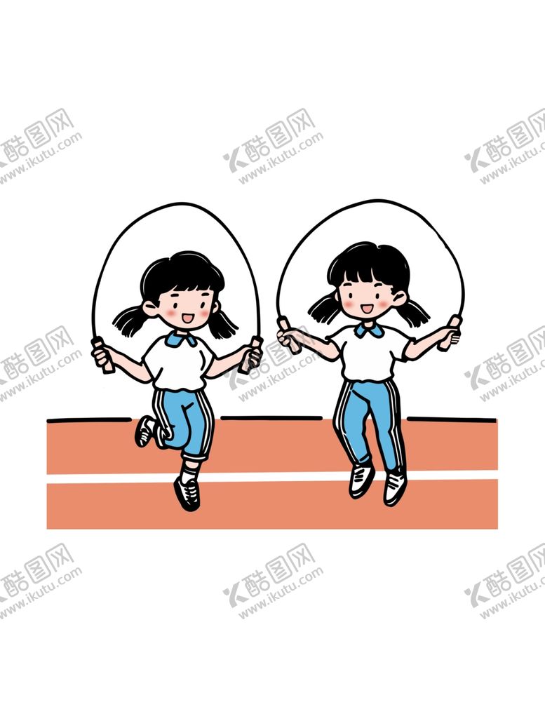 编号：41699204131457276361【酷图网】源文件下载-女孩跳绳运动场景