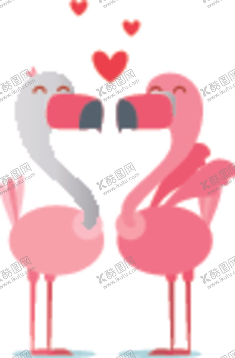 编号：25544609250734521447【酷图网】源文件下载-情侣火烈鸟