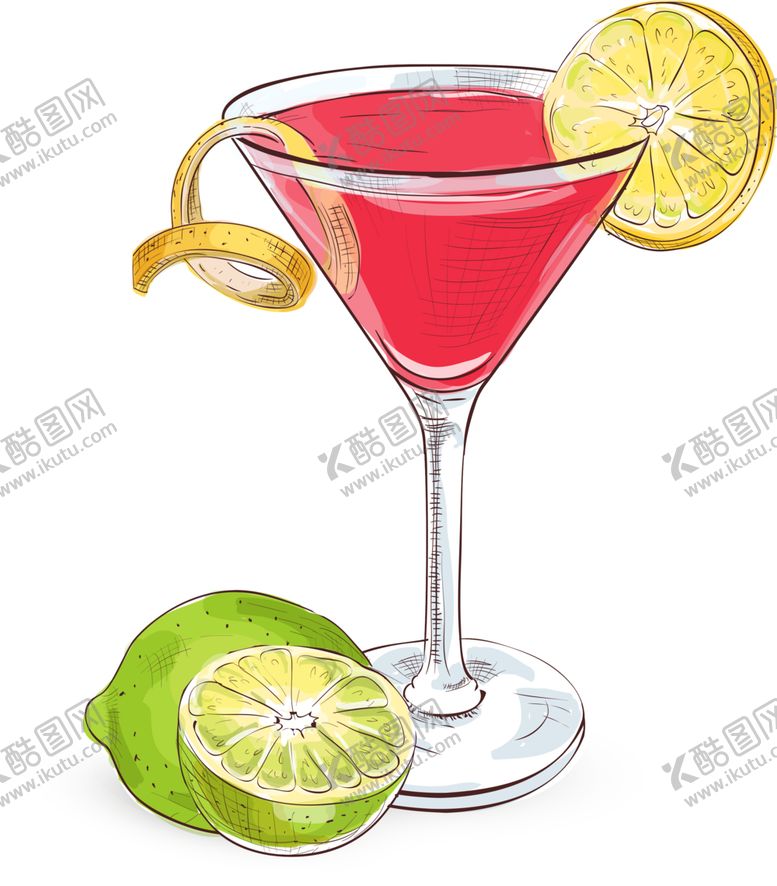 编号：22347709262125385072【酷图网】源文件下载-手绘冰镇饮料