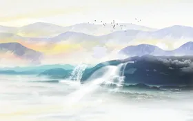 山水画高清客厅中堂