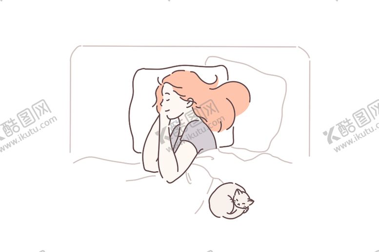 编号：68971810121532024857【酷图网】源文件下载-韩国小清新人物生活插画