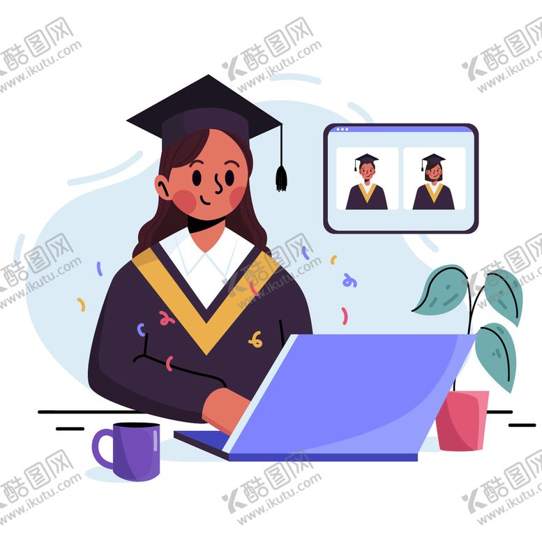 编号：51621801261732027122【酷图网】源文件下载-虚拟毕业典礼 