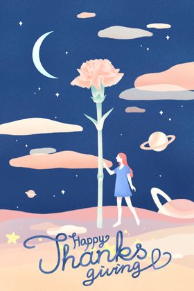 母子插画