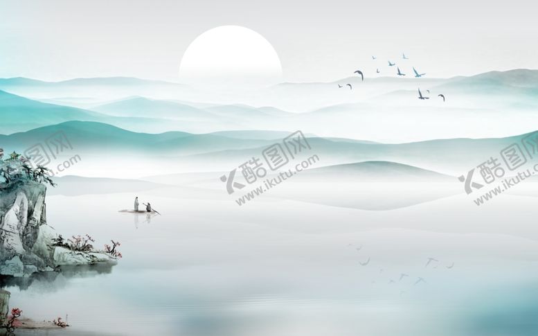 编号：20462810020559186730【酷图网】源文件下载-新中式水墨山水画