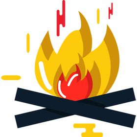 火焰素材警铃标识消防栓着