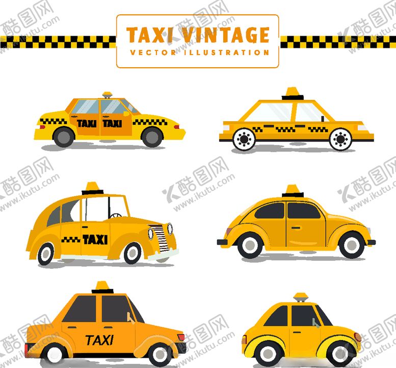 编号：28373609291624393631【酷图网】源文件下载-复古出租车